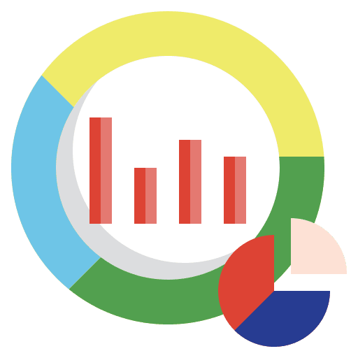 Market analysis business and finance report seo report icon