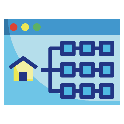 Site map seo and web connection site map icon