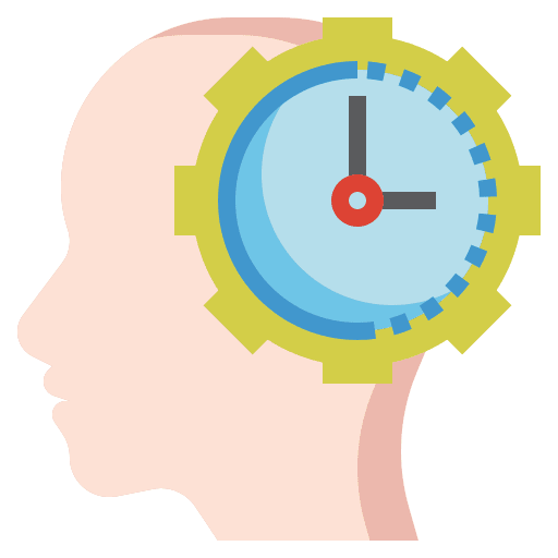 Time management time and date time management head icon