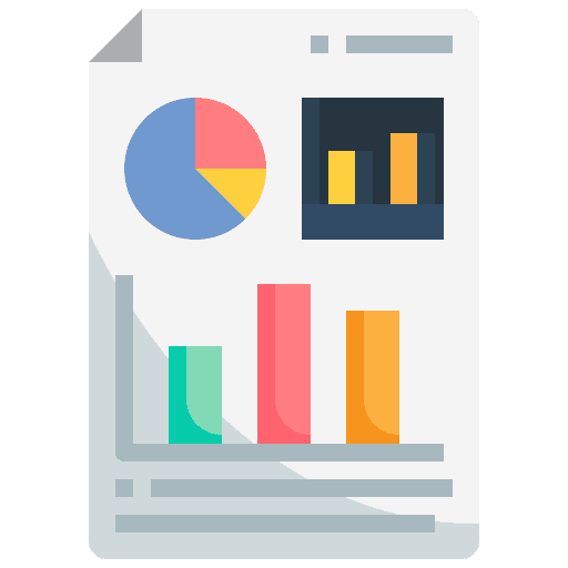 Result business and finance graph text icon