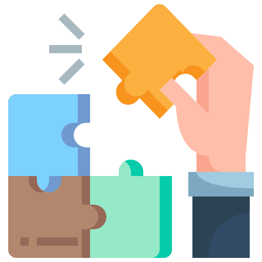 Solution company hand solution icon