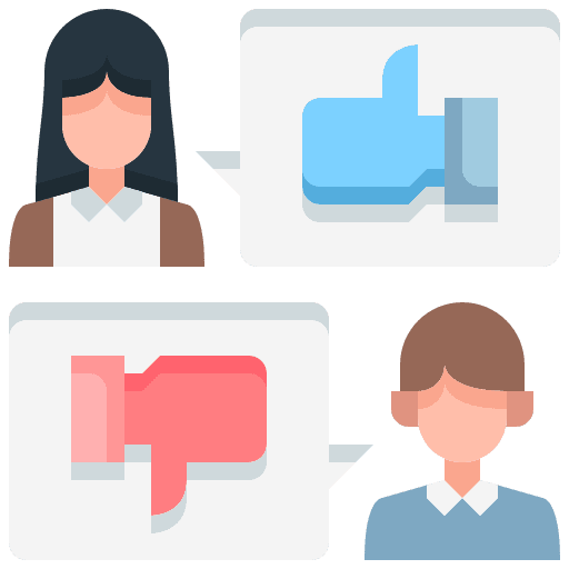 Negotiating like dislike negotiating icon