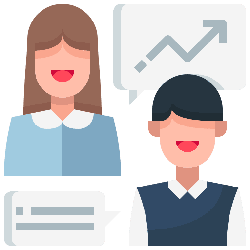 Negotiation consultation speech bubble discussion icon