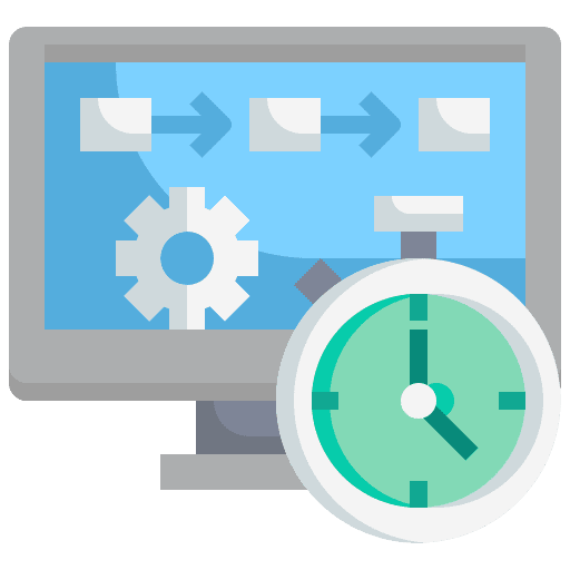 Progress desktop computer management icon
