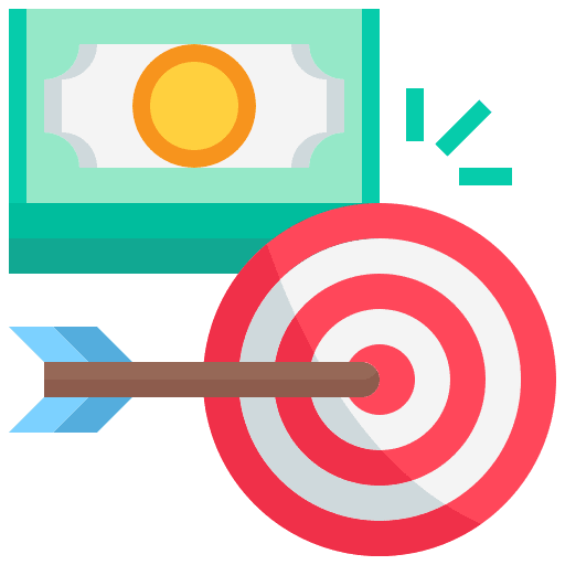 Target marketing target funds icon