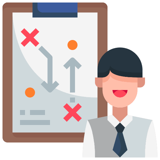 Solution business and finance strategy solution icon