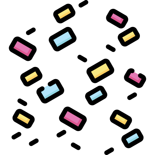 Confetti carnival new year festival icon