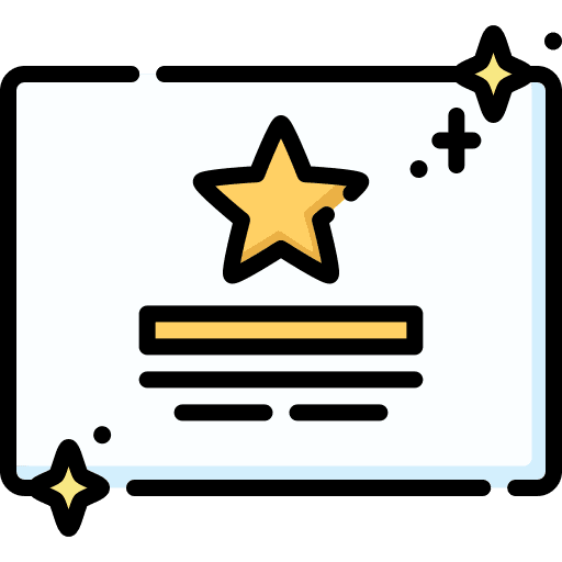 Certificate certificate document star icon