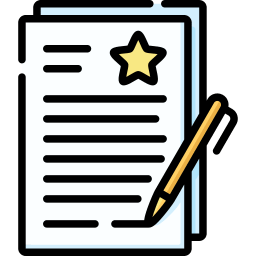 Contract pen star definition icon