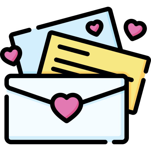 Mail envelope message fan icon