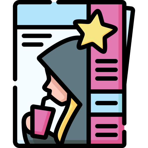 Tabloid celebrity magazine press icon