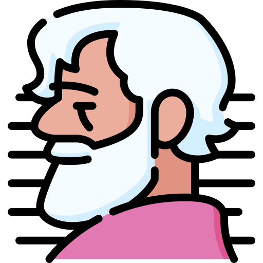 Writer old white hair professions and jobs icon