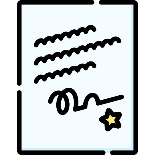 Autograph files and folders paper autograph icon