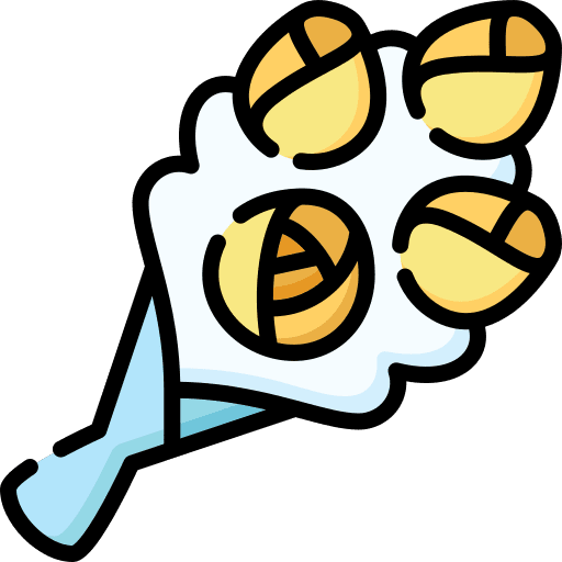 Flower bouquet gift love and romance icon