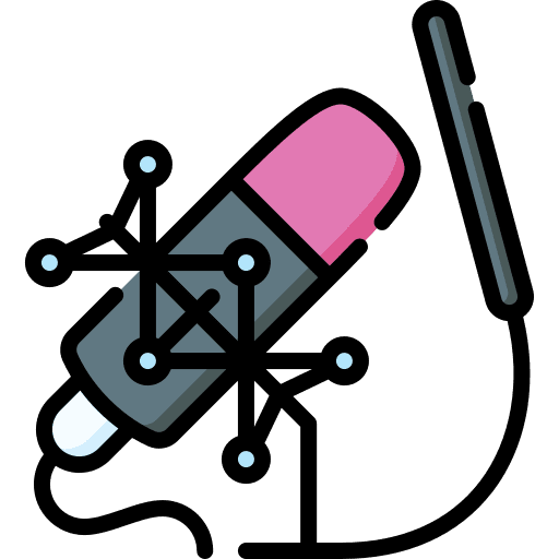 Radio electronics microphone voice recording icon