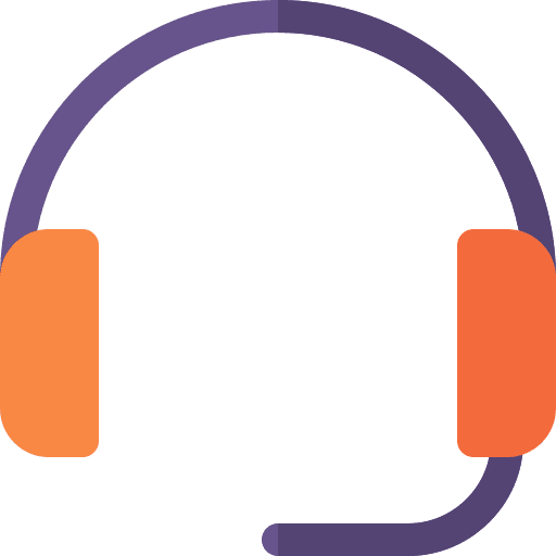 Headset customer service client support headset icon