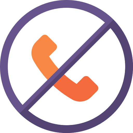 No call no phone not allowed no call icon