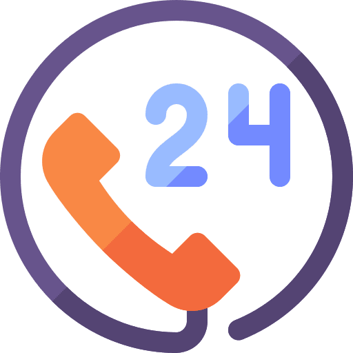 24 hours customer support customer service communications icon