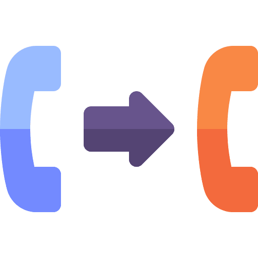 Call arrow transfer telephone icon