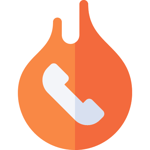 Hot line telephone hot line fire icon