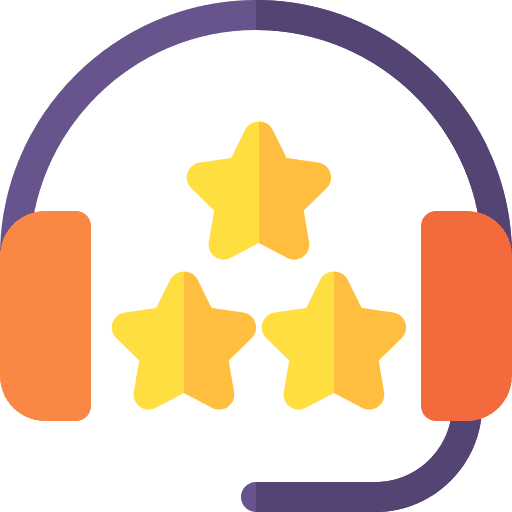 Rating headset call center marketing icon