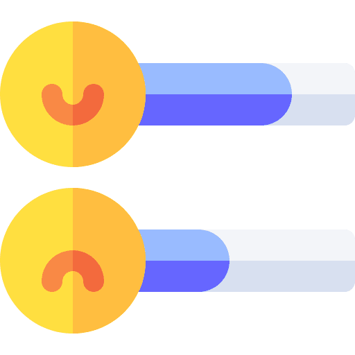 Satisfaction sad emoticon marketing icon