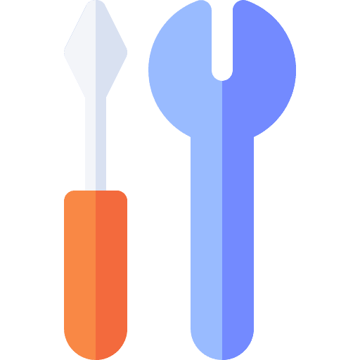 Technical support wrench repair fix icon
