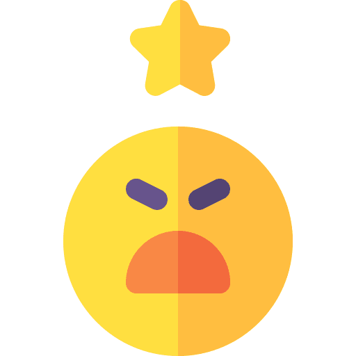 Unhappy feedback emoji sad face icon