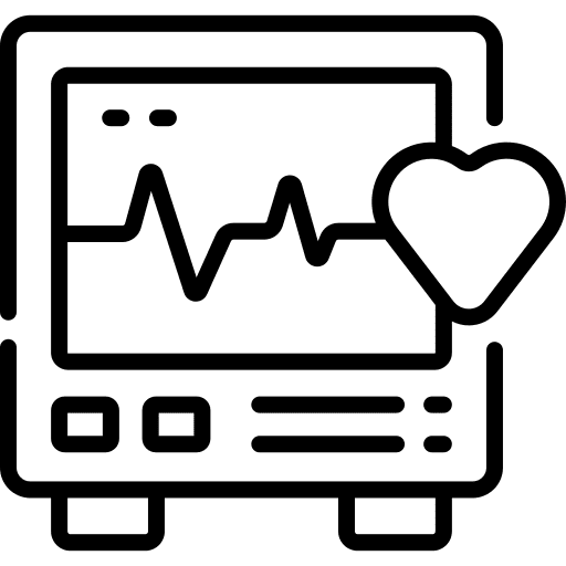 Heart rate ekg electrocardiogram healthcare and medical icon