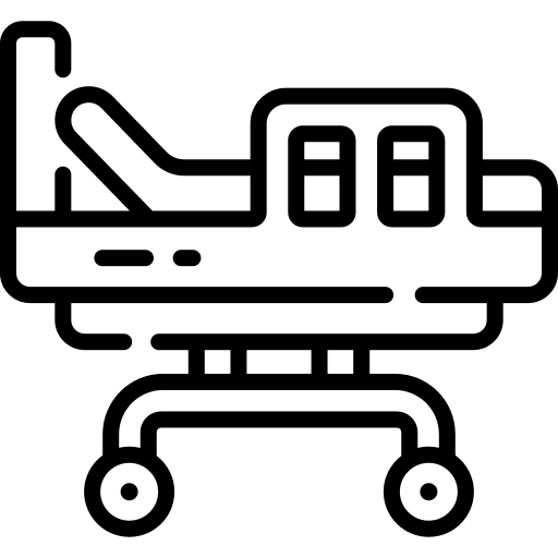 Hospital bed medical equipment healthcare and medical patient icon