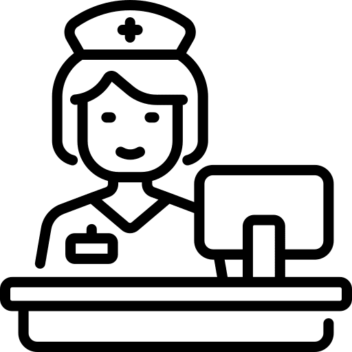 Reception avatar information desk user icon