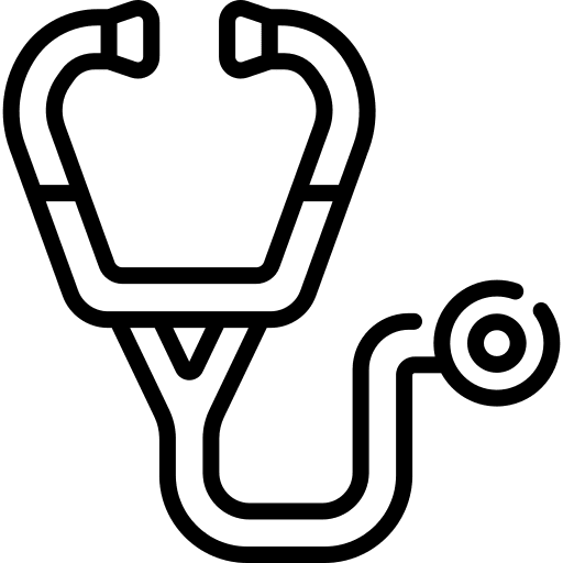 Stethoscope medical tool healthcare and medical stethoscope icon