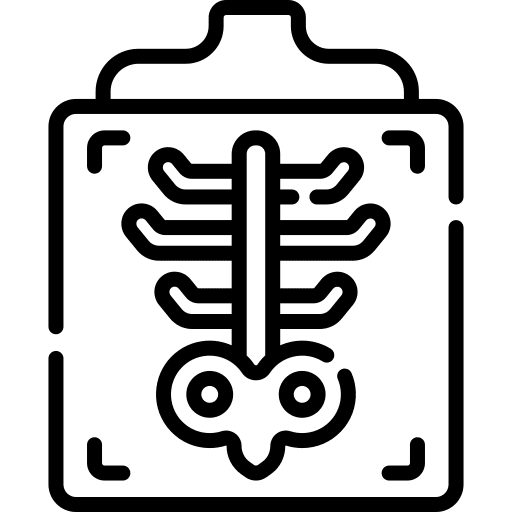 X ray diagnosis medical test radiography icon