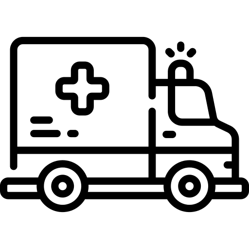 Ambulance healthcare and medical transport emergency icon
