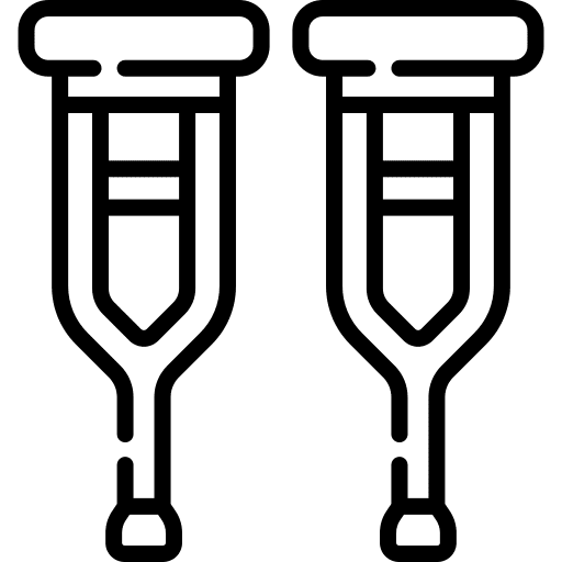 Crutch crutch orthopedic injury icon