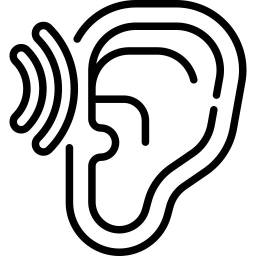 Ear noise ear hearing icon