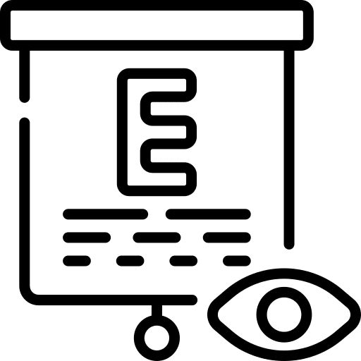 Eye test ophthalmology sight healthcare and medical icon