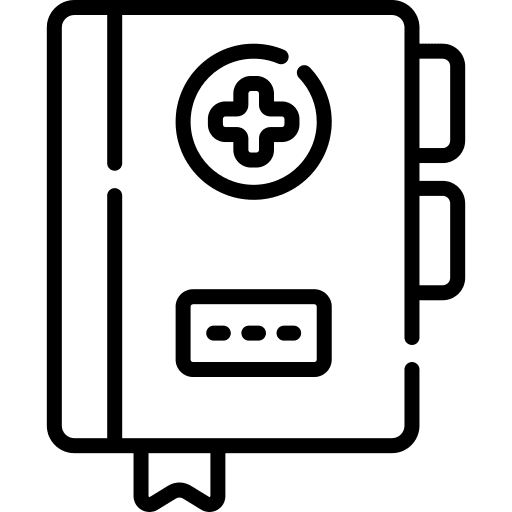 Medical handbook medical book guidebook manual icon