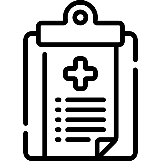 Medical report clipboard healthcare and medical medical report icon