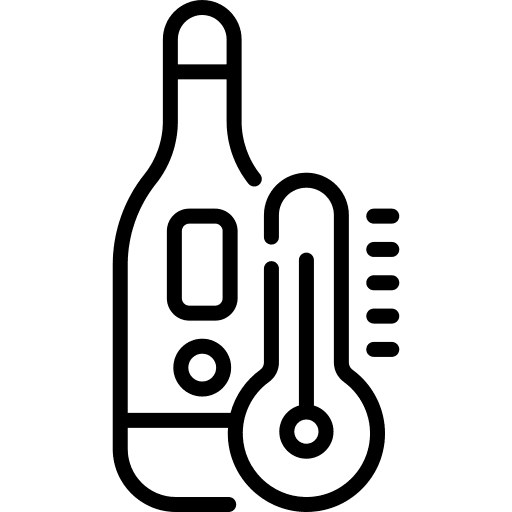 Thermometer temperature fever illness icon