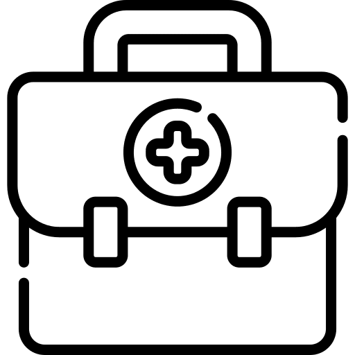 First aid kit emergency briefcase healthcare and medical icon