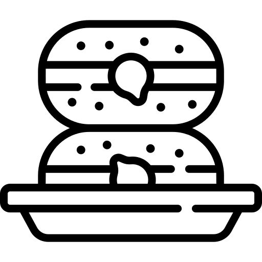 Bomboloni food and restaurant gastronomy nutrition icon