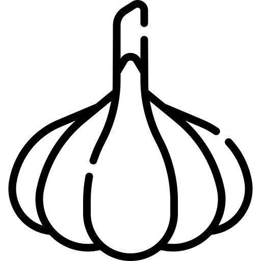 Garlic food and restaurant vegetarian vegan icon