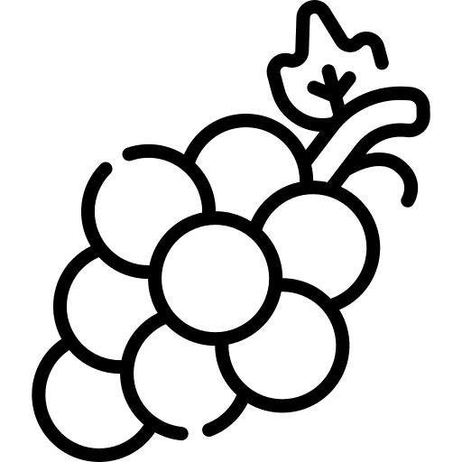 Grape organic fruit food and restaurant icon