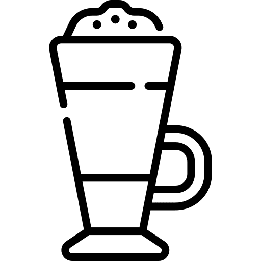 Latte macchiato latte macchiato hot drink beverage icon