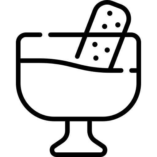 Eggnog eating italian food cup icon