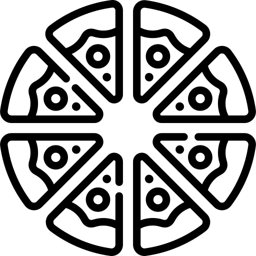 Pizza gastronomy italian food nutrition icon