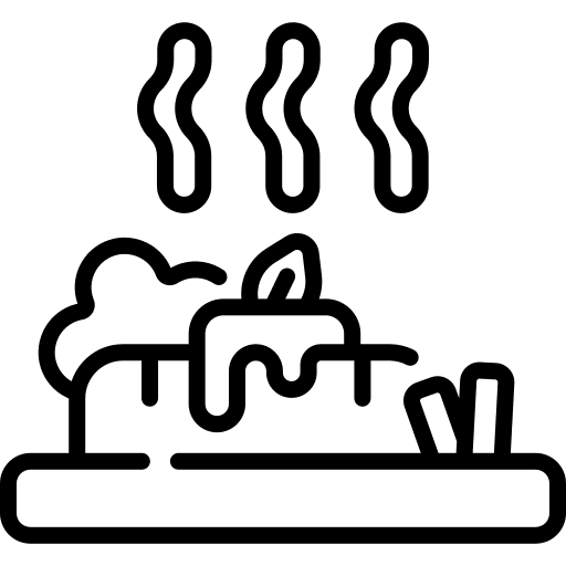 Steak meat hot food steak icon