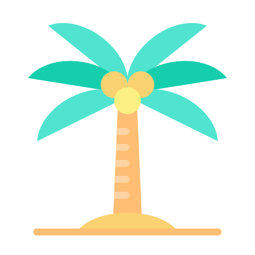 Palm tree tropical summer palm trees icon