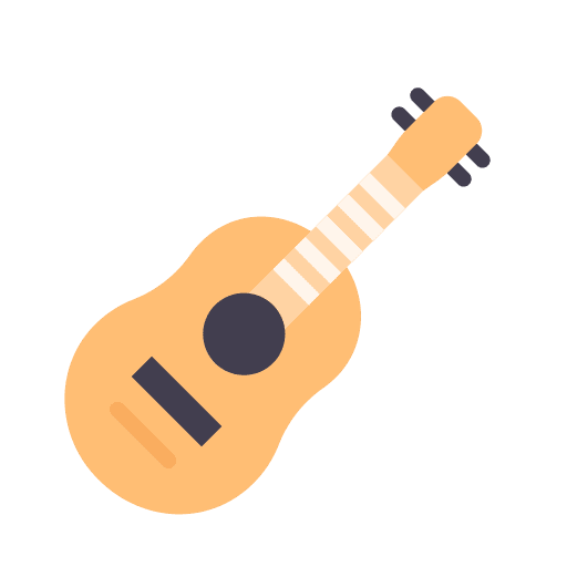 Ukulele string instrument music and multimedia ukulele icon